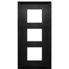 S005 | Modern 3-Square Lite Steel Entry Door