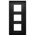 S005 | Modern 3-Square Lite Steel Entry Door