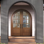 Pinehurst TDL 8LT E-17B 8/0  | Pre-hung Double Door Arch Top 8-Lite TDL Mahogany Entry Doors