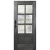 Mahogany 6'-8" Tall Simulated Divided Lite (SDL) Barn Door