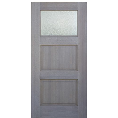 80" Tall 1 Lite 2 Panel Mahogany Entry Door