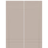 Modern Flush Smooth Skin Fiberglass Double Doors with Horizontal and Vertical Grooves