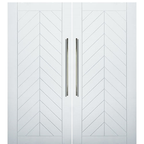 Chevron Style MDF Double Barn Door
