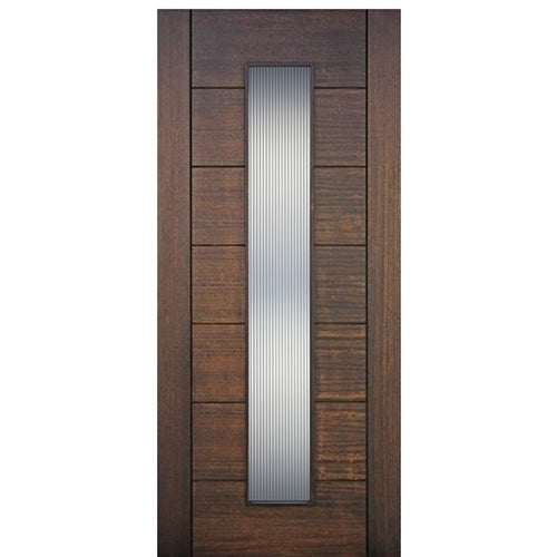 Hoelscher Mahogany Wood Contemporary 1Lite Vertical1 Exterior