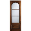 36"x96" Tall 3-Lite Circle Lite True Divided Lite (TDL) Mahogany Wood Entry Door
