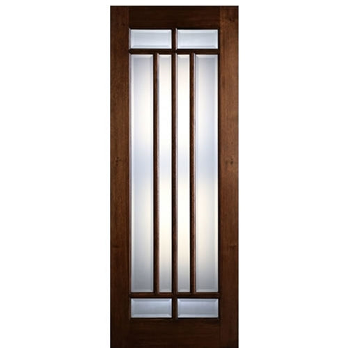 Hoelscher Mahogany Wood TDL 8Lite Marginal1 Exterior Single Door