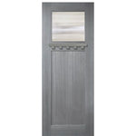 36"x96" Craftsman Style 1-Lite 1 Panel Mahogany Entry Door