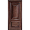 80" Tall Panel in Panel Solid Mahogany Wood Entry Door with Raised Moulding