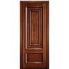 96" Tall Panel in Panel Solid Mahogany Wood Entry Door with Raised Moulding