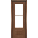 Port Collection Biscayne Mahogany 4 Lite Prehung HVHZ Impact Rated Door