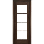 Port Collection Naples Mahogany 8 Lite Prehung HVHZ Impact Rated Door