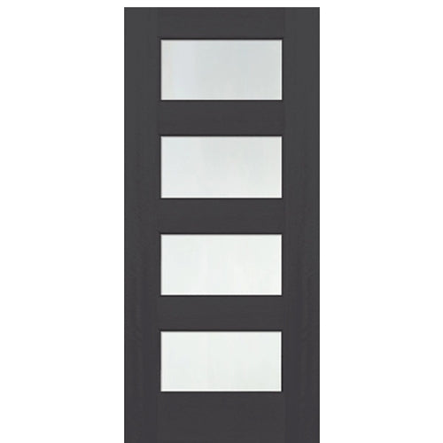 4 Lite Continental Mahogany Entry Door