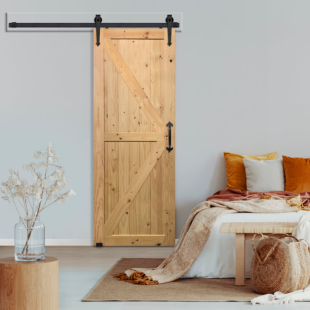 Double Z Two Panel Barn Door | Knotty Alder Double Z Two Panel Barn Door