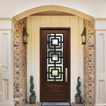 1-Panel 3/4 Lite Moderna-2 | 1-Panel 3/4 Lite Moderna Design Fiberglass Double Entry Door with Steel Grille.