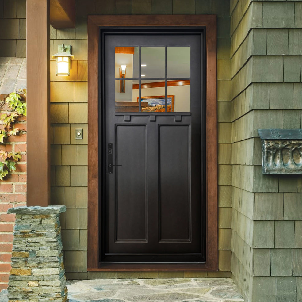 S004 | Craftsman 6-Lite Steel Entry Door