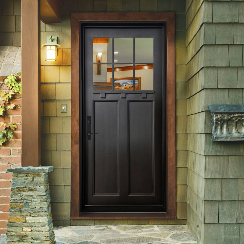 S004 | Craftsman 6-Lite Steel Entry Door