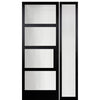 NP 4 Lite 1-Block 1 Sidelite Smooth FG | Narrow Profile 4 Lite 1-Block 1 Sidelite Smooth Fiberglass Entry Door