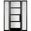 NP 4 Lite 1-Block 2 Sidelites Smooth FG | Narrow Profile 4 Lite 1-Block 2 Sidelites Smooth Fiberglass Entry Door