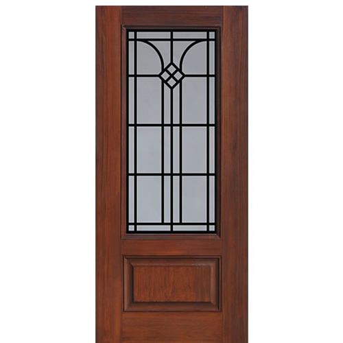 1 Panel 3/4 Lite Cantania Design Fiberglass Entry Door