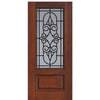 1 Panel 3/4 Lite Salento Design Fiberglass Entry Door