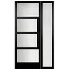 NP 4 Lite 2-Block 1 Sidelite Smooth FG | Narrow Profile 4 Lite 2-Block 1 Sidelite Smooth Fiberglass Entry Door