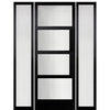 NP 4 Lite 2-Block 2 Sidelites Smooth FG | Narrow Profile 4 Lite 2-Block 2 Sidelites Smooth Fiberglass Entry Door