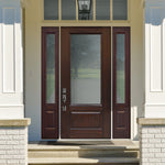 3/4 Lite-2 | 3/4 Lite Fiberglass Exterior Double Door with Privacy or Clear Glass