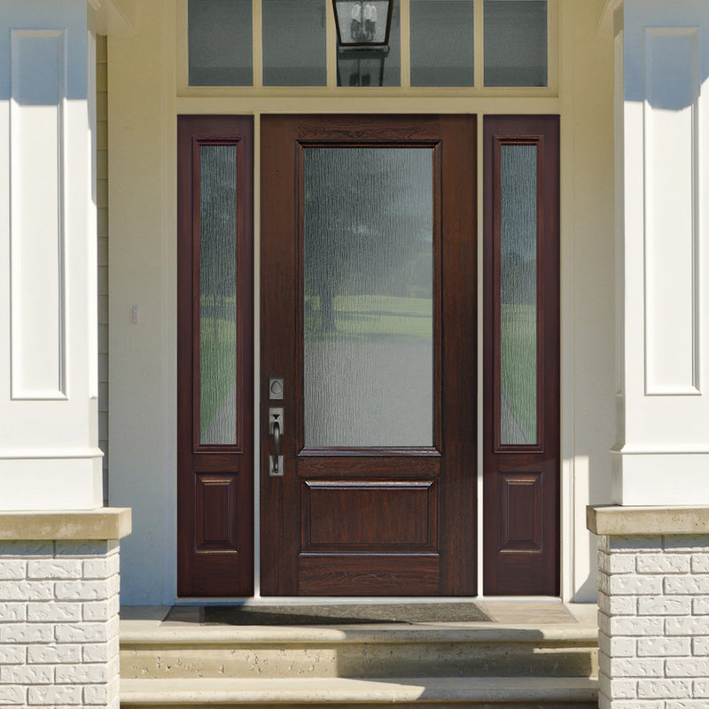 3/4 Lite-2 | 3/4 Lite Fiberglass Exterior Double Door with Privacy or Clear Glass