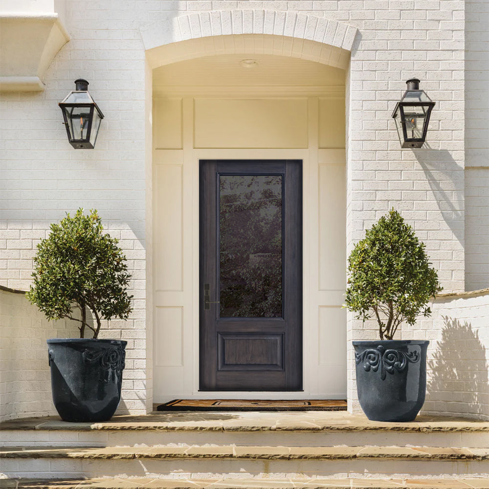 3/4 Lite-2 | 3/4 Lite Fiberglass Exterior Double Door with Privacy or Clear Glass