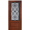 1 Panel 3/4 Lite Charleston Design Fiberglass Entry Door