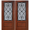 1 Panel 3/4 Lite Charleston Design Fiberglass Double Entry Door