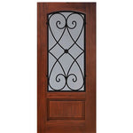 1 Panel Arch Lite Charleston Design Fiberglass Entry Door