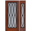 Full Lite La Salle Design Fiberglass Entry Door with Sidelite