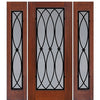 Full Lite LaSalle Design Fiberglass Entry Door with Two Sidelites