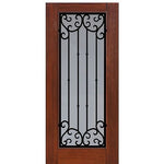Full Lite Valencia Design Fiberglass Entry Door