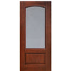 3/4 Arch Lite Fiberglass Exterior Door with Privacy or Clear Glass 