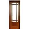 9-Lite TDL Mahogany Entry Door with Clear Beveled Low-E Glass