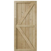 Knotty Alder Double Z Two Panel Barn Door