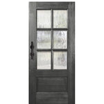 Mahogany 6'-8" Tall Simulated Divided Lite (SDL) Barn Door