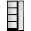 NP 4 Lite 4-Block 1 Sidelite Smooth FG | Narrow Profile 4 Lite 4-Block 1 Sidelite Smooth Fiberglass Entry Door