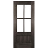 TDL MAH 4 Lite 68 | 80" Tall 4 Lite 1 Panel Bottom Mahogany Exterior Single Door