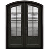3/4 DBL 8-Lite SDL Arch Top | Pre-hung 3/4 8-Lite Arch Top SDL Fiberglass Double Entry Doors
