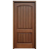 36"x80" Decatur Hendersonville 2-Panel V-Grooved Mahogany Entry Door