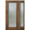Full Lite Solid Knotty Alder Exterior Door with Matching Sidelite