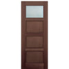 96" Tall 1 Lite 3 Panel Mahogany Entry Door 