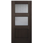 80" Tall 2 Lite/1 Panel Mahogany Entry Door 