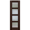 96" Tall 4 Lite Mahogany Entry Door 