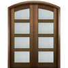 96" Tall 4 Lite Mahogany Exterior Double Doors