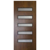 80" Tall Modern Mahogany Exterior Door with 5 Lites