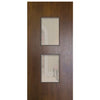 80" Tall Modern Mahogany Front Door with 2 Vertical Lites